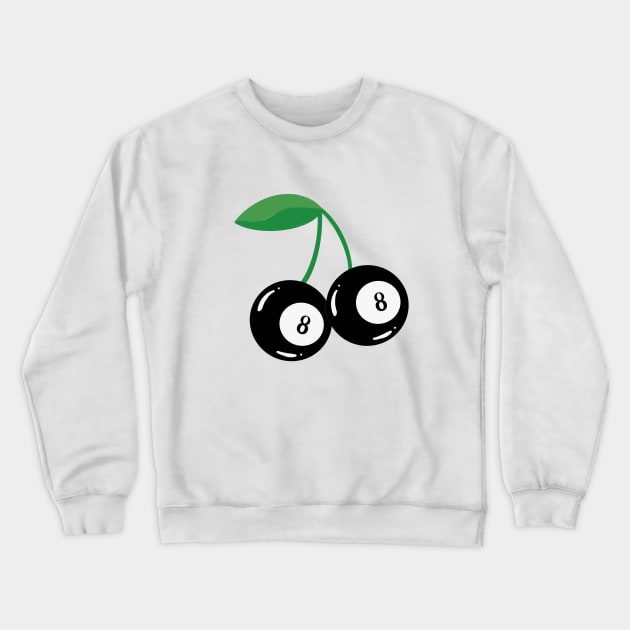 8 ball cherry Crewneck Sweatshirt by morgananjos